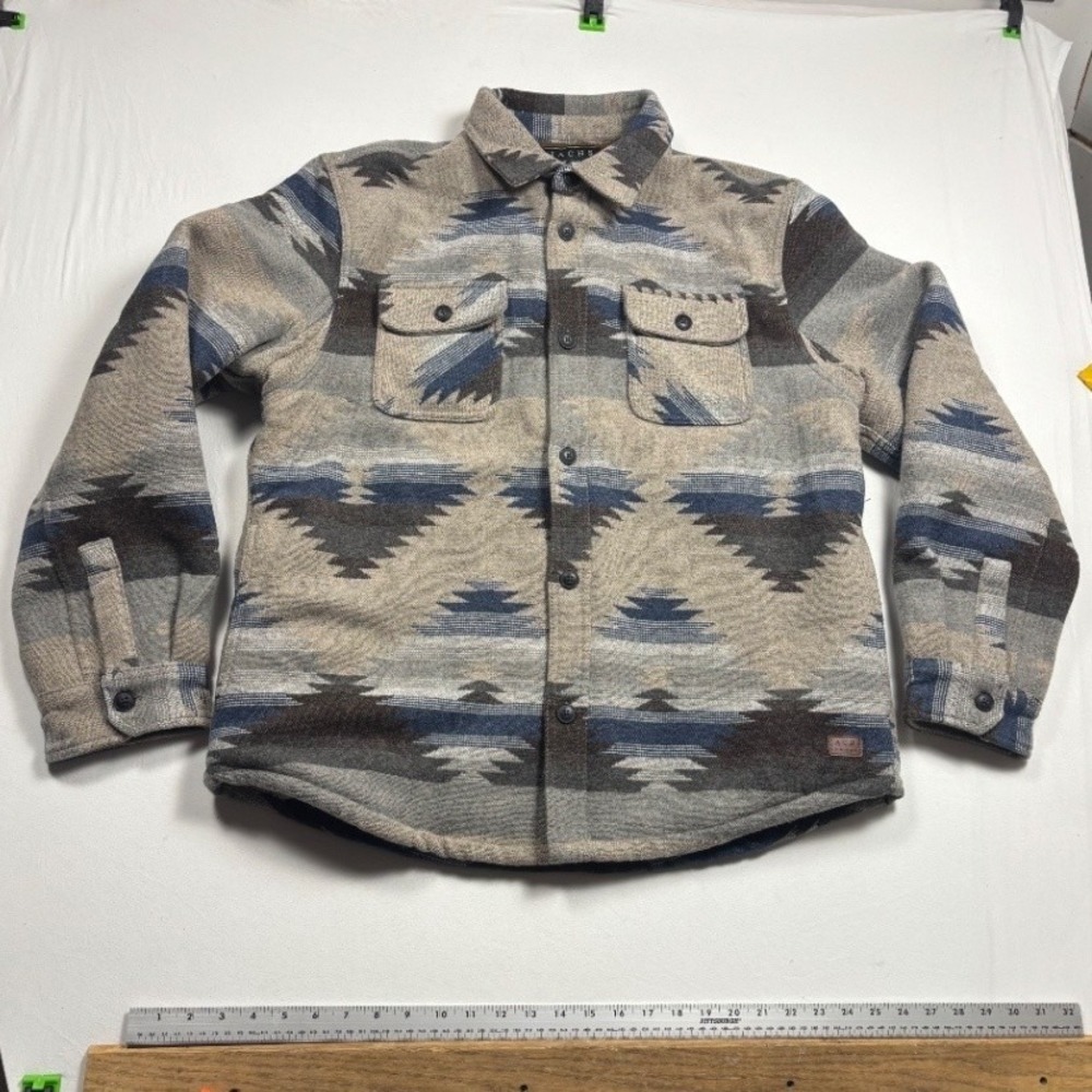 JACHS New York Men's XL Aztec Geometric Button Down Shirt Jacket Shacket